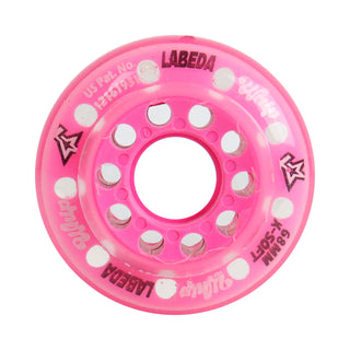 Labeda Whips Roller Hockey Wheel - Pink X-Soft 68mm - Single Wheel