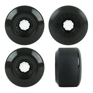 Blank Longboard Wheels 65mm x 42mm Smoked Black USA Rearset Shaved 78A