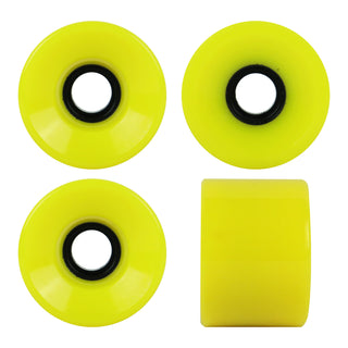 Blank Longboard Wheels 65mm x 45mm Yellow USA Rearset Smooth 82A