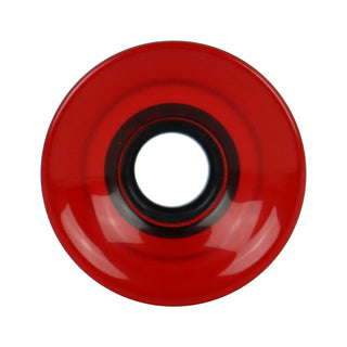 Blank Longboard Wheels 65mm x 51mm Clear Red USA Offset Smooth 82A