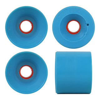 Paris Longboard Trucks, Wheels, Hardware, and Abec 7 Bearings Kit - V2 180 Fuschia + Blank Cyan Blue 64mm 81A