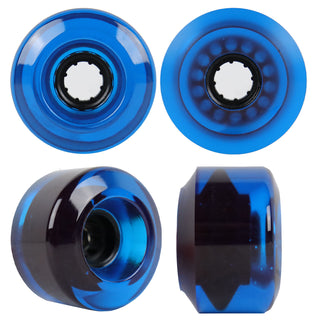 Blank Longboard Wheels 65mm x 42mm Clear Teal USA Offset 78A