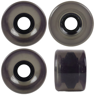 Longboard Wheels 65mm x 46mm 82A Clear Black 4-Pack