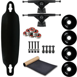 Moose Longboard Complete 9" x 36" Drop Through Dipped Black