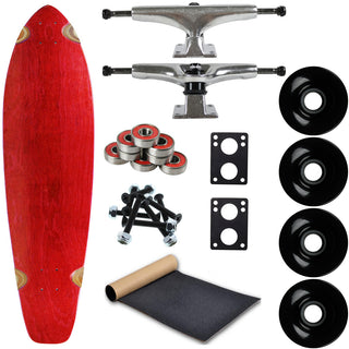 Moose Longboard Complete 9.75" x 36.75" Kicktail Red
