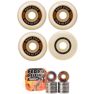 Spitfire Skateboard Wheels 57mm 99A F4 Lock In Full with Bronson Pro G3 Bearings