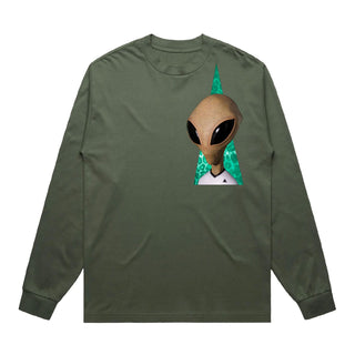 Alien Workshop Skateboards Longsleeve Shirt Visitor Reality Olive
