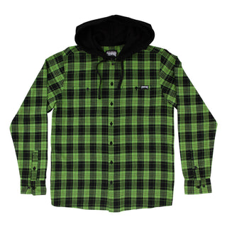 Creature Skateboards Longsleeve Shirt Bat Relic Flannel Green/Black