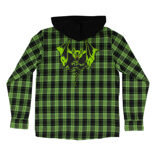 Creature Skateboards Longsleeve Shirt Bat Relic Flannel Green/Black