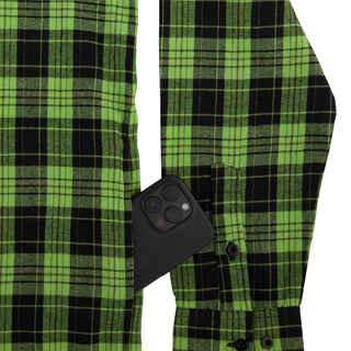 Creature Skateboards Longsleeve Shirt Bat Relic Flannel Green/Black