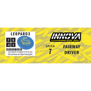 Innova Disc Golf Proto Glow Champion Leopard3 Fairway Driver 7/5/-2/1 Glow/Turquoise 173 grams