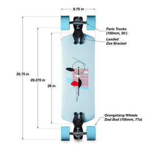 Loaded Boards Tangent Complete with Zee Brackets and Orangatang Dad Bods
