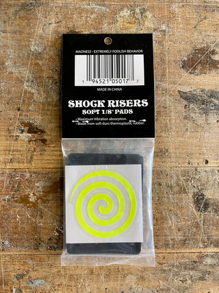 Madness Skateboard Riser Pads Shock Treatment Soft Black 1/8"