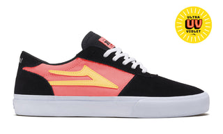 Lakai Skateboard Shoes Manchester Black/Red UV Suede