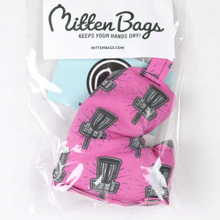 Mitten Bags Disc Golf Clay Grip Sack - Moisture Absorbing Bag - Pink Basket