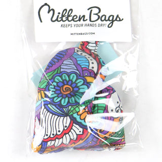 Mitten Bags Disc Golf Clay Grip Sack - Moisture Absorbing Bag - Flower Pattern