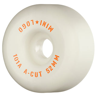 Mini Logo Skateboard Wheels 52mm A-Cut 101A White