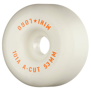 Mini Logo Skateboard Wheels 53mm A-Cut 101A White