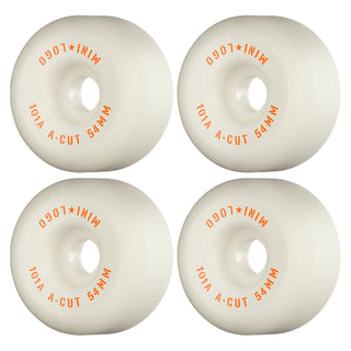 Mini Logo Skateboard Wheels 54mm A-Cut 101A White