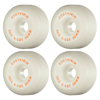 Mini Logo Skateboard Wheels 56mm A-Cut 101A White