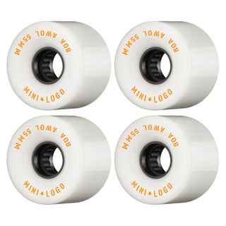 Mini Logo Skateboard Wheels 55mm AWOL 80A White