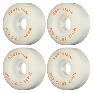 Mini Logo Skateboard Wheels 54mm C-Cut 101A White