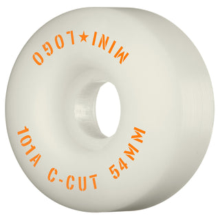 Mini Logo Skateboard Wheels 54mm C-Cut 101A White