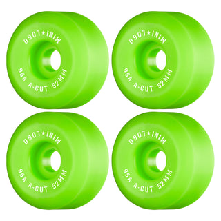 Mini Logo Skateboard Wheels 52mm Hybrid A-Cut 95A Green