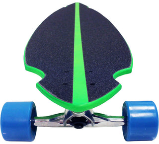 NEON GREEN PINTAIL LONGBOARD Complete Skateboard - 180mm Trucks & 70mm Wheels