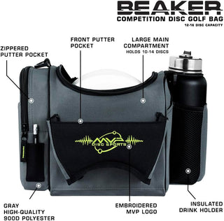 MVP Discs Disc Golf Competition Bag - Beaker Version 2 - Holds 12-16 Discs