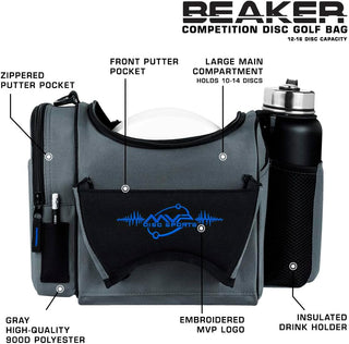 MVP Discs Disc Golf Competition Bag - Beaker Version 2 - Holds 12-16 Discs