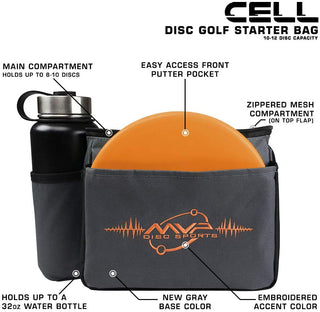 MVP Disc Golf Shoulder Bag - Cell Orange - Holds 12 Discs