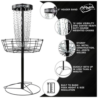 MVP Disc Golf Basket Black Hole Precision Catcher Target