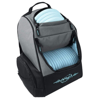 MVP Disc Golf Backpack Bag - Shuttle Backpack Grey/Aqua