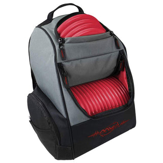 MVP Disc Golf Backpack Bag - Shuttle Backpack Grey/Red