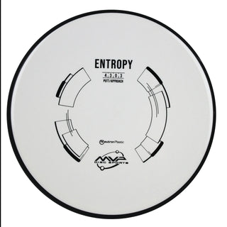 MVP Disc Golf Neutron Entropy Putter 4/3/0/3 White 170 grams