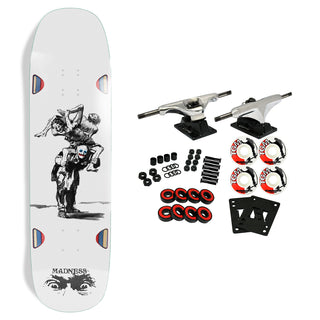 Madness Skateboard Complete Long Haul White 8.75" x 32.5"