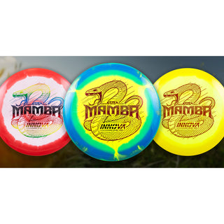 Innova Disc Golf Halo Star Mamba Distance Driver 11/6/-5/1 White Neon Yellow/Black 173 grams