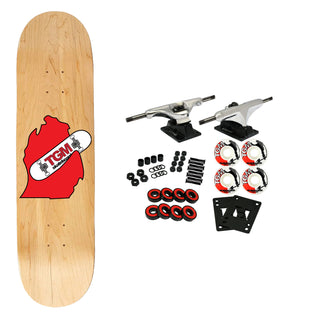 TGM Skateboards Mitten Logo Canadian Maple Skateboard Complete - Choose Size/Color