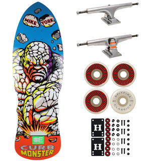 Everybody Skates Skateboard Complete Mike York Curb Monster Big Board 12.25" x 40" with Independent Trucks, Spitfire Wheels