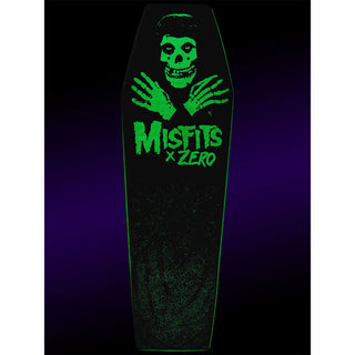 Zero Skateboard Complete Misfits Coffin Fiend Glow Shaped 9.5" x 29.5"