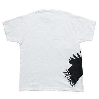 Moose Skateboard T-Shirt Side Logo White - Youth Kids Medium