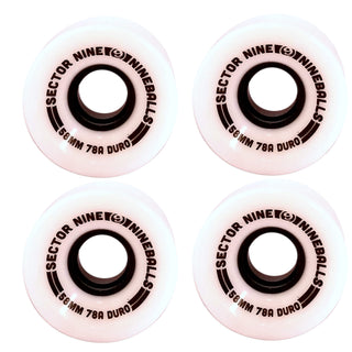Sector 9 Longboard Wheels Nineballs White Opaque 58mm 78A