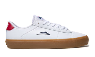 Lakai Skateboard Shoes Newport White/Gum Leather