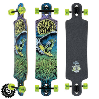 Sector 9 Longboard Complete Night of Shred 9.75" x 40.5" Drop Through