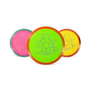 Axiom Disc Golf Neutron Mayhem Distance Driver 13/5/-1.5/2 Orange/Green 166 grams