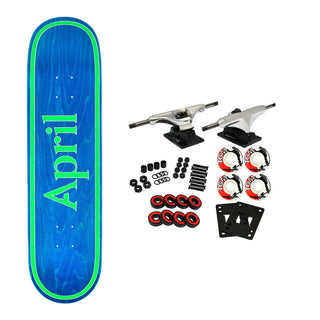 April Skateboard Complete OG Logo Blue/Green 8.5" x 32.2"