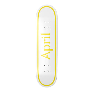 April Skateboard Complete OG Logo Twin Yellow/White 8.5" x 32.25"