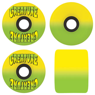 OJ Skateboard Wheels 60mm Creature Bonehead Super Juice 78A Yellow