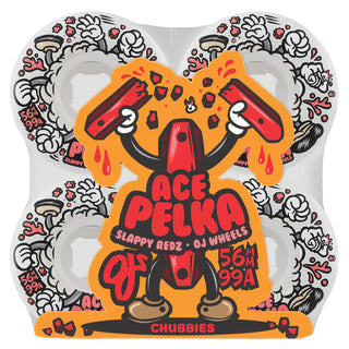 OJ Skateboard Wheels 56mm Ace Pelka Slappy Redz Elite Chubbies 99A White
